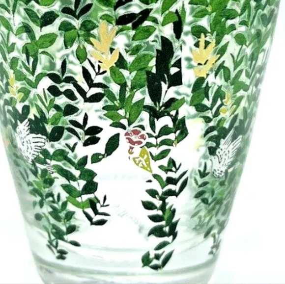 Paule Marrot For Anthropologie Leaves Birds Drinking Glass Tumbler New - Picture 2 of 5